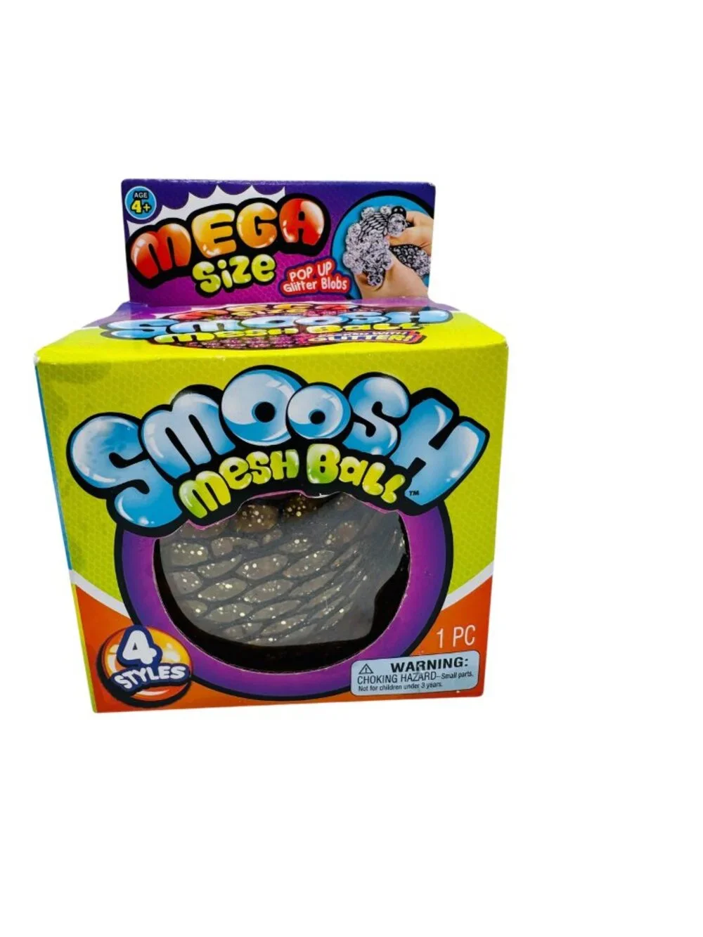 Smosh Mesh Ball (Gold Glitter)Mega Size Glitter Squishy Toy Age 4+